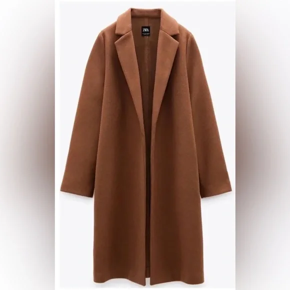 Zara - Lapel Coat - Picture 4 of 9
